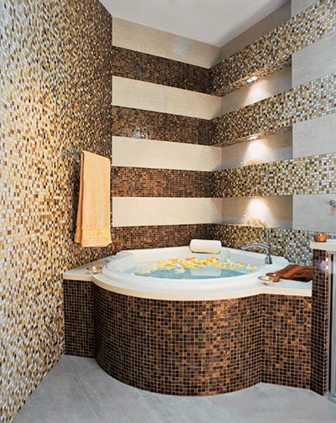 Ванная комната - мозаичные вставки 