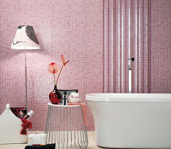  мозаичные вставки в дизайне ванной комнаты